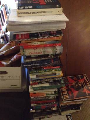 Large pile of books